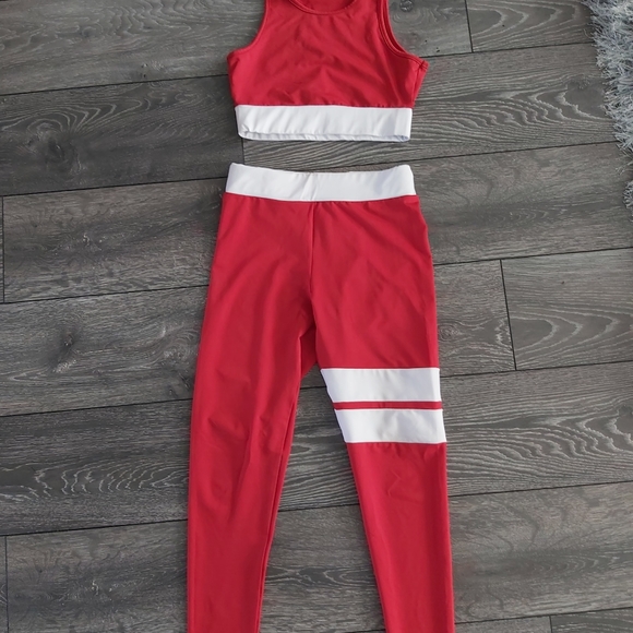 Cut-out Back Elastic Sport Cami Top & Pants Yoga - Picture 3 of 3